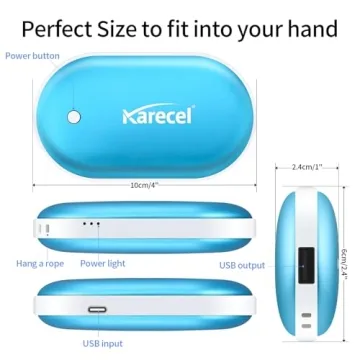 KARECEL Rechargeable Hand Warmer & Power Bank - 5200mAh