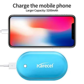 KARECEL Rechargeable Hand Warmer & Power Bank - 5200mAh