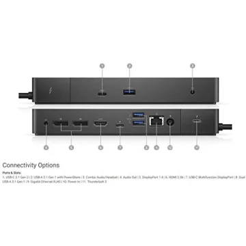 Dell WD19TB Thunderbolt Docking Station with 180W AC Power Adapter (130W Power Delivery)