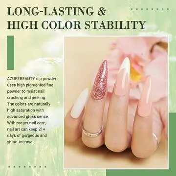 AZUREBEAUTY Dip Powder Nail Kit - 32 Colors, All Season Color Series Starter Kit - Dip System Essential Liquid, Recycling Tray Set for French Nail Art Manicure Salon DIY Home