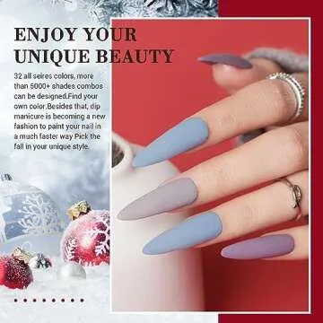 AZUREBEAUTY Dip Powder Nail Kit - 32 Colors, All Season Color Series Starter Kit - Dip System Essential Liquid, Recycling Tray Set for French Nail Art Manicure Salon DIY Home