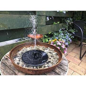Eco-Friendly Solar Fountain Pump for Bird Baths and Ponds