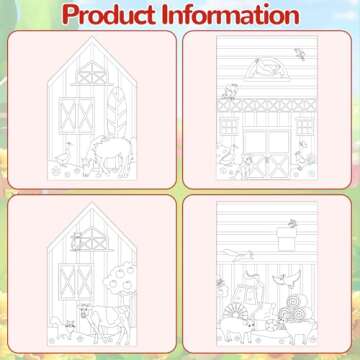 Farm Animals Playhouse Huge DIY Coloring Barn