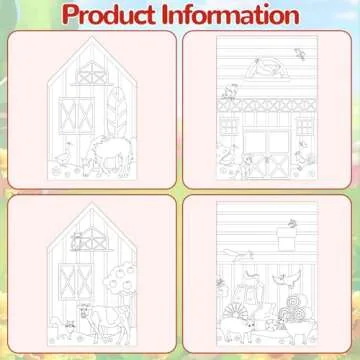 Farm Animals Playhouse Huge DIY Coloring Barn