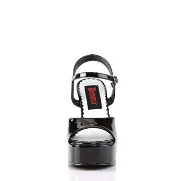 Pleaser Women's Dolly-09 Platform Sandal,Black Patent,12 M US