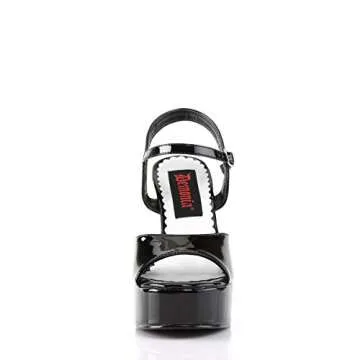 Pleaser Women's Dolly-09 Platform Sandal,Black Patent,12 M US