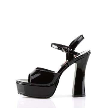 Pleaser Women's Dolly-09 Platform Sandal,Black Patent,12 M US