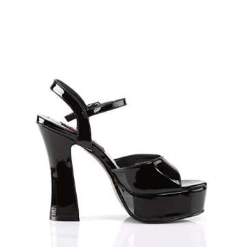 Pleaser Women's Dolly-09 Platform Sandal,Black Patent,12 M US