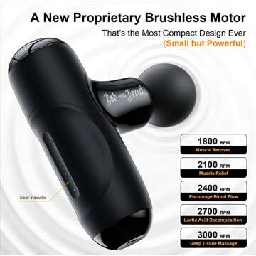 BOB BRAD Pocket Sized Massager Percussion for Relief