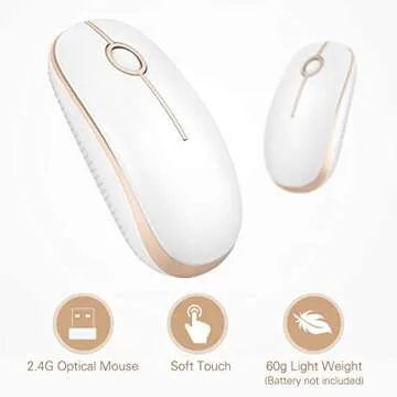 Vssoplor Wireless Mouse - Slim & Quiet Optical Mouse