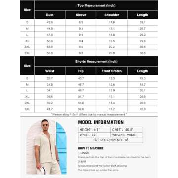 COOFANDY Mens Vacation Outfits Two Piece Set Short Sleeve Summer Camp Collar Fashion Shirts