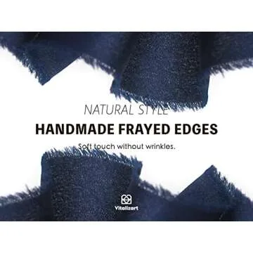 Buy Vitalizart Navy Blue Silk Satin Ribbon 15 Yards Roll