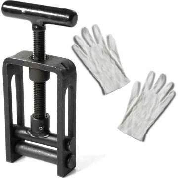 Squeeze-Off Plumbing Adjustable Tool, Steel Alloy Hand Instrument, Instant Emergency Repair Tightening Clamp for 0-32mm Plastic, Rubber Pipes or Hoses-Complete with Pair of Cotton Gloves