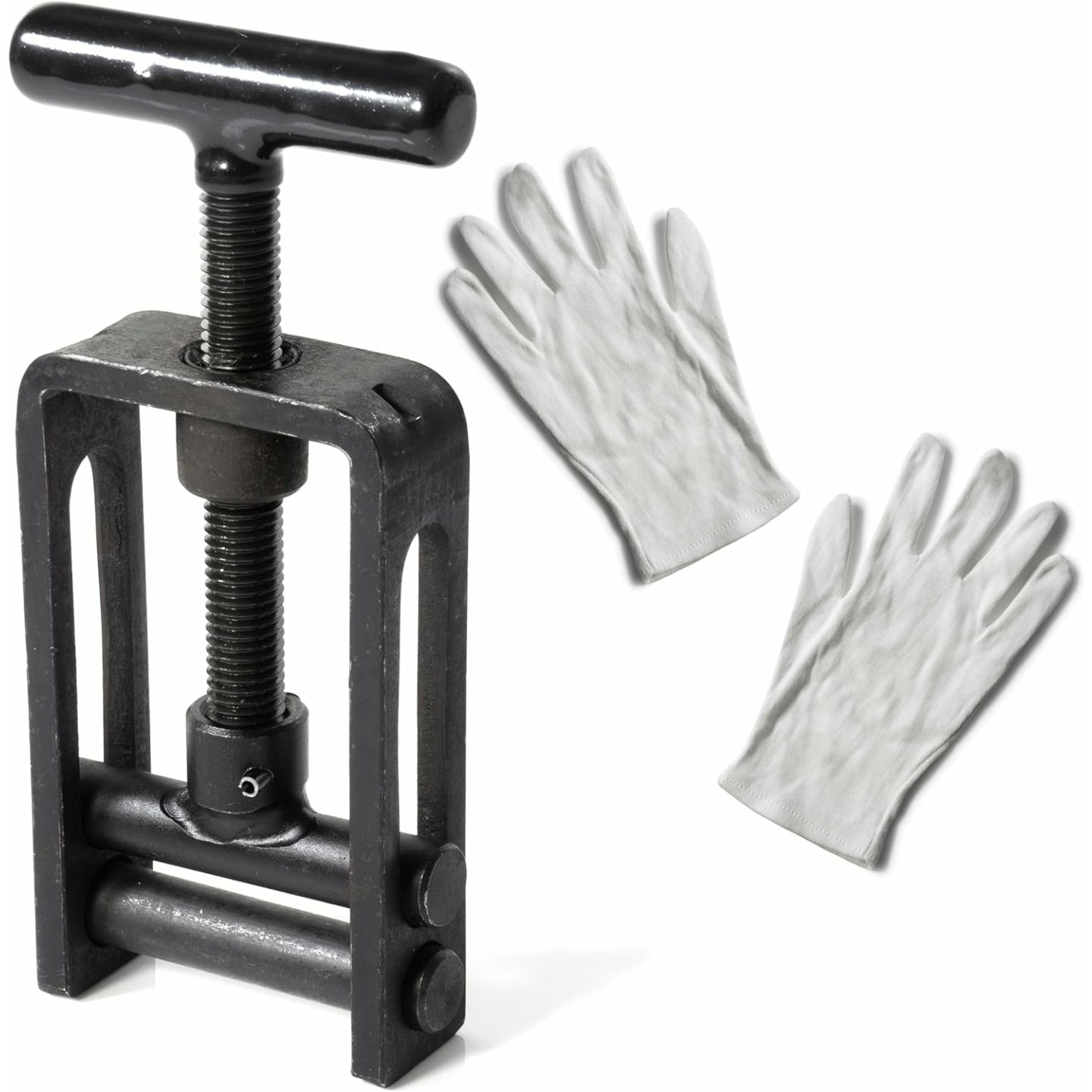 Squeeze-Off Plumbing Adjustable Tool, Steel Alloy Hand Instrument, Instant Emergency Repair Tightening Clamp for 0-32mm Plastic, Rubber Pipes or Hoses-Complete with Pair of Cotton Gloves