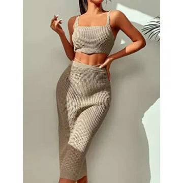 Stylish Knitted Two-Piece Set by SheIn for Women