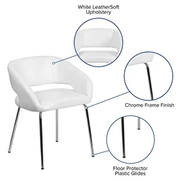 Stylish LeatherSoft Side Reception Chair for Modern Comfort