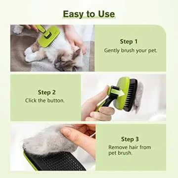 Pecute Self-Cleaning Slicker Brush for Effortless Grooming