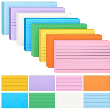 HEYPLACE 300PCS Color Index Cards for Studying and Organizing