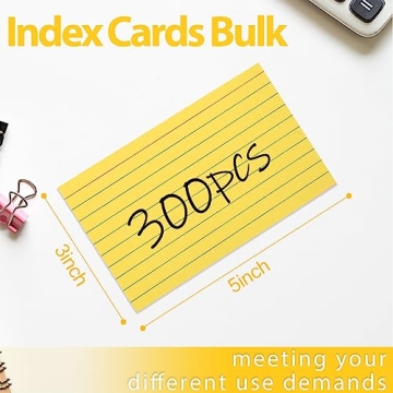 HEYPLACE 300PCS Color Index Cards for Studying and Organizing