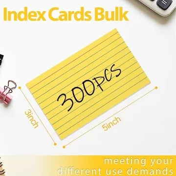 HEYPLACE 300PCS Color Index Cards for Studying and Organizing