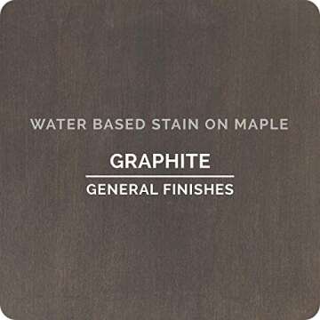 General Finishes Water Based Wood Stain, 1 Quart, Graphite