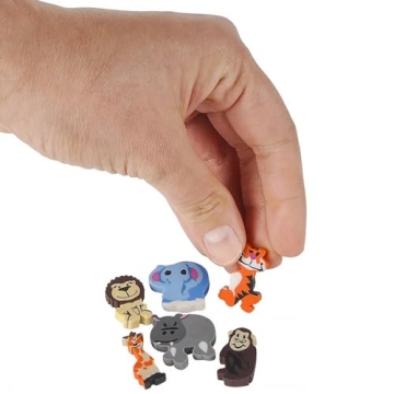 Mini Zoo Animal Eraser Assortment for Kids' Parties