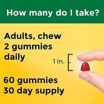 Nature Made Extra Strength Vitamin B12 Gummies, 3000 mcg per serving, B12 Vitamin Supplement for Energy Metabolism Support, 60 Gummy Vitamins, 30 Day Supply