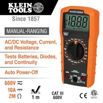 Klein Tools MM320KIT Digital Multimeter Electrical Test Kit