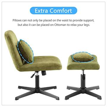 Art Leon Criss Cross Chair - Stylish Armless Desk Chair