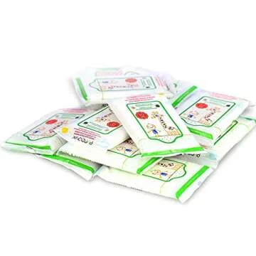 PURDOUX TM Hand and Face Wipes for Babies and Children 120 Wipes (12 Packs of 10)