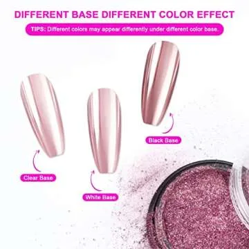 36Pcs Saviland Mirror Chrome Nail Powder Set - Metallic Holographic Chrome Nail Powder Black Blue Silver Gold Mirror Nails Chrome Powder for Nails French Manicure Nail Art Decoration Home Salon DIY