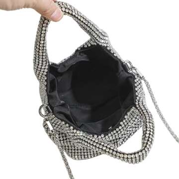 UMREN Bling Rhinestone Evening Clutch Bag for Women