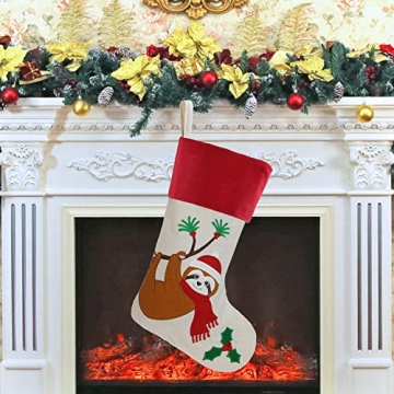 Personalized Christmas Stocking with Embroidered Names