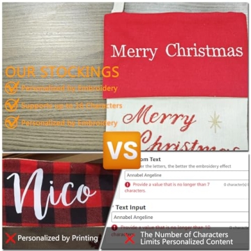 Personalized Christmas Stocking with Embroidered Names