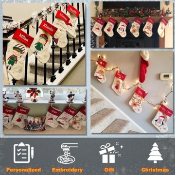 Personalized Christmas Stocking with Embroidered Names