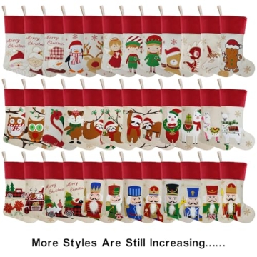 Personalized Christmas Stocking with Embroidered Names