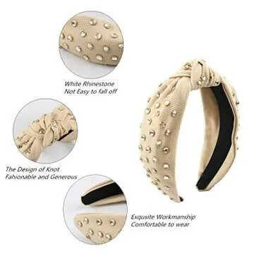 Stylish Pearl Knotted Headbands 2PCS for Women Fashion