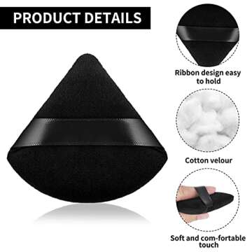 Sibba 12Pcs Triangle Powder Puffs for Flawless Makeup