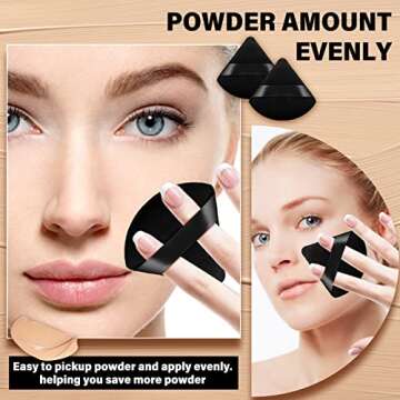 Sibba 12Pcs Triangle Powder Puffs for Flawless Makeup