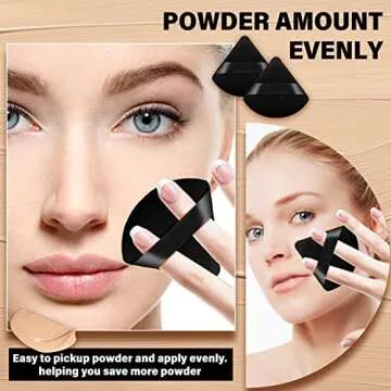 Sibba 12Pcs Triangle Powder Puffs for Flawless Makeup