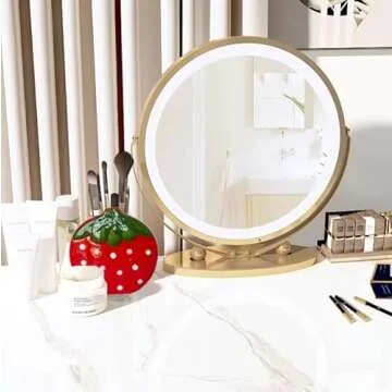 LOTIKOU 1 Pcs Strawberry Ceramic Makeup Brush Holder,Ceramic Strawberry Pencil Holder,Strawberry Makeup Brush Storage Holder,Strawberry Pencil Holder for Desk Strawberry Desk Accessories (Red)