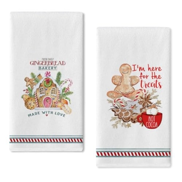 Seliem Christmas Gingerbread Decorative Kitchen Dish Towel