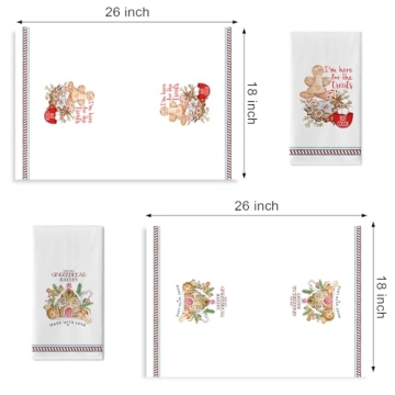 Seliem Christmas Gingerbread Decorative Kitchen Dish Towel