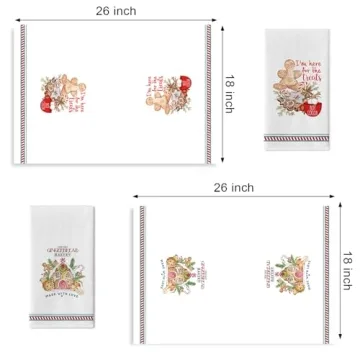 Seliem Christmas Gingerbread Decorative Kitchen Dish Towel