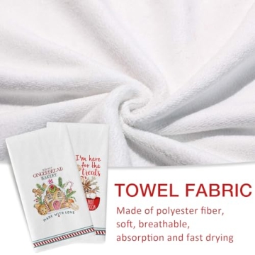 Seliem Christmas Gingerbread Decorative Kitchen Dish Towel