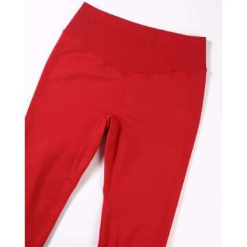 AUROLA Impressive Women Workout Leggings - High Waist Yoga Pants for Seamless Comfort in Chili Red