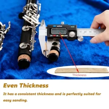 Nan Yante Clarinet Cork Replacement Kit | 3 PCS /37x90mm Corks, Cork Grease, Glue, Knife, 2x Sandpaper, Rope | Complete Maintenance & Repair Set