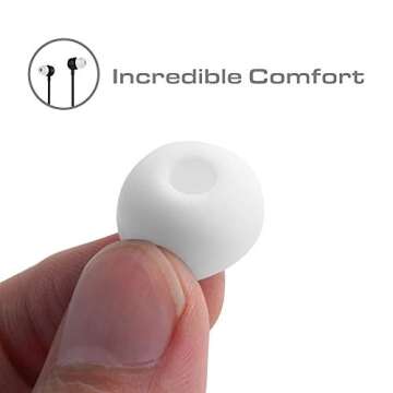 Premium Silicone Ear Tips for Powerbeats 2 & 3 - 4 Pairs (White)