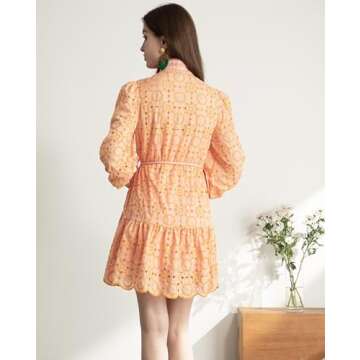 Aoxwomens Long Sleeve Midi Dress - Comfort and Style