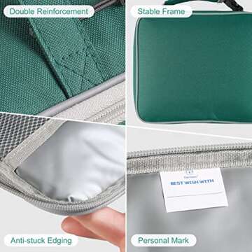 Genteen Lunch Box Kids,Insulated Lunch Bag Kids Boys Girls,Soft Bag Mini Cooler Back to School Thermal Meal Tote Kit Lunch Box for School,Work,Outdoor (Green)